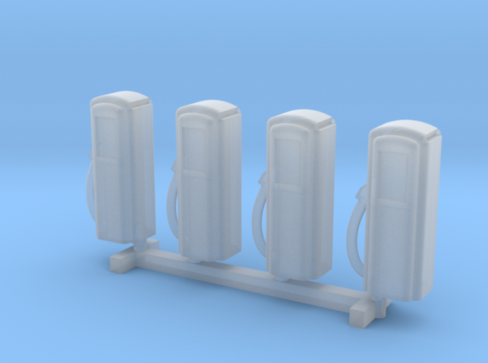 N Scale '50s Gas Pumps 4pc 3d printed