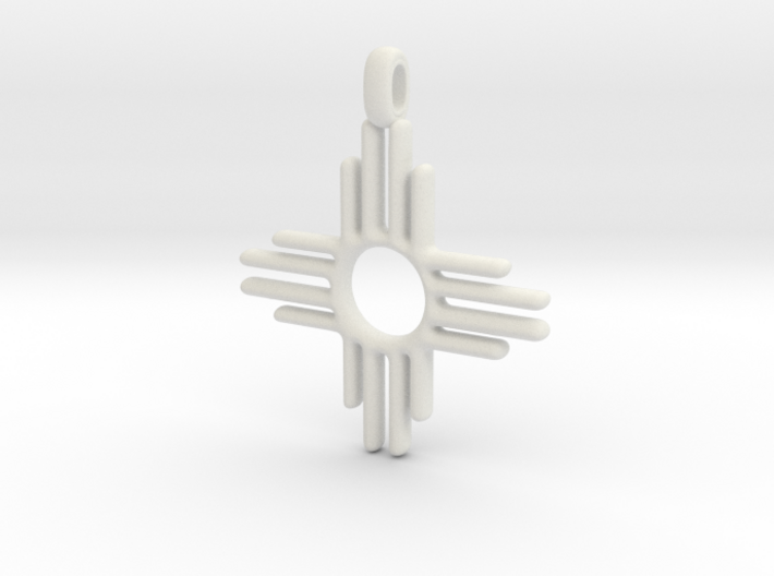 Zia Sun Native American Symbol Jewelry Pendant 2.5 3d printed