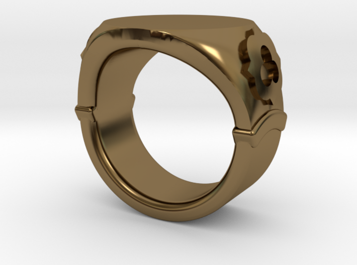Seal Ring Trefoil - engraved 3d printed