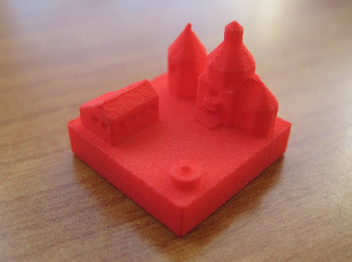 Base Catan Red Piece Set 3d printed Town Token
