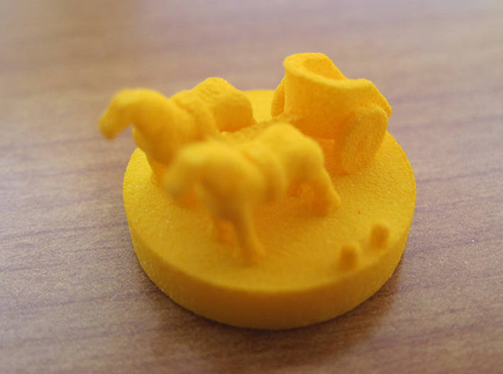 Catan Pieces - Orange City And Knights 3d printed Knight #2 token