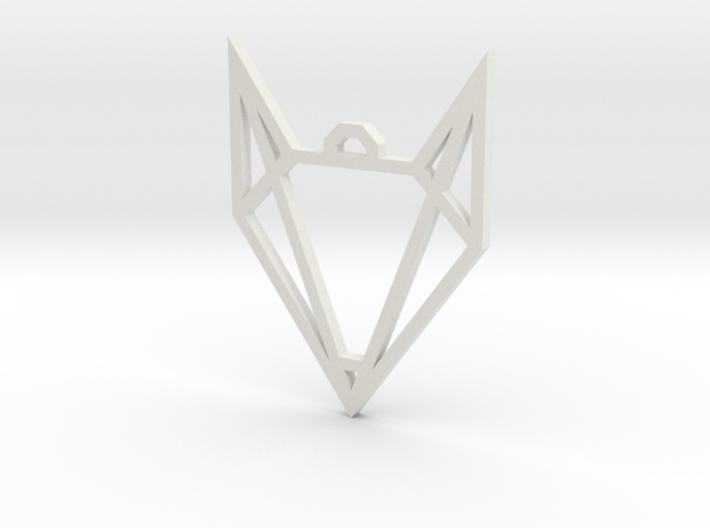 Geometric Fox Pendant 3d printed
