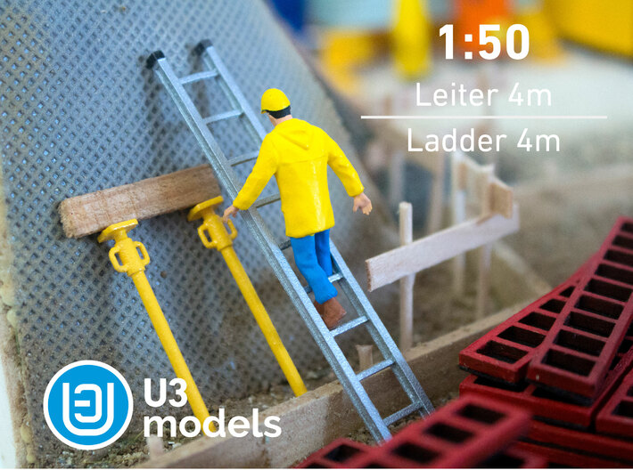 1:50 4M Leiter / Ladder / Escalera 3d printed Stainless Steel