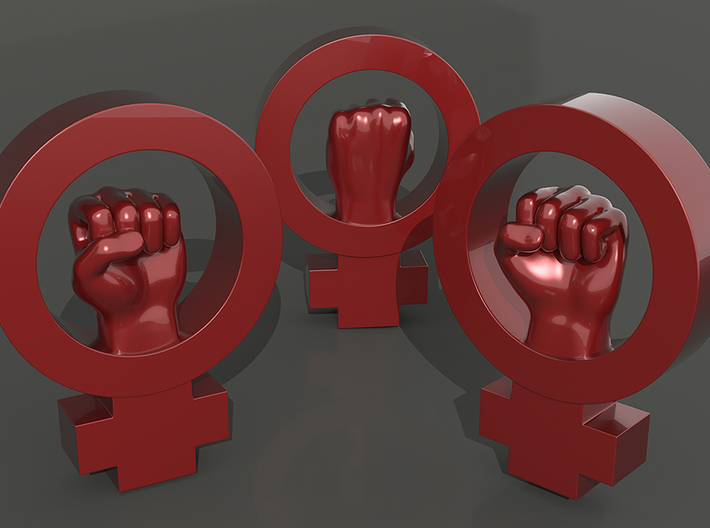 Women's rights symbol - BIG 3d printed