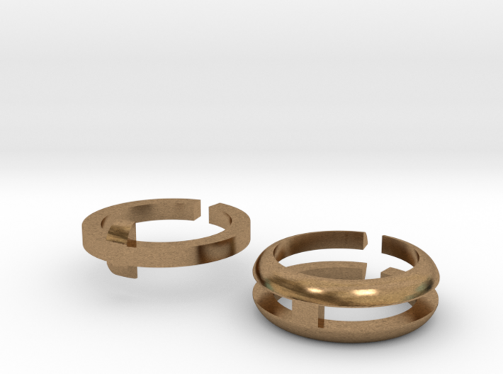 Round two-part fidget ring 3d printed