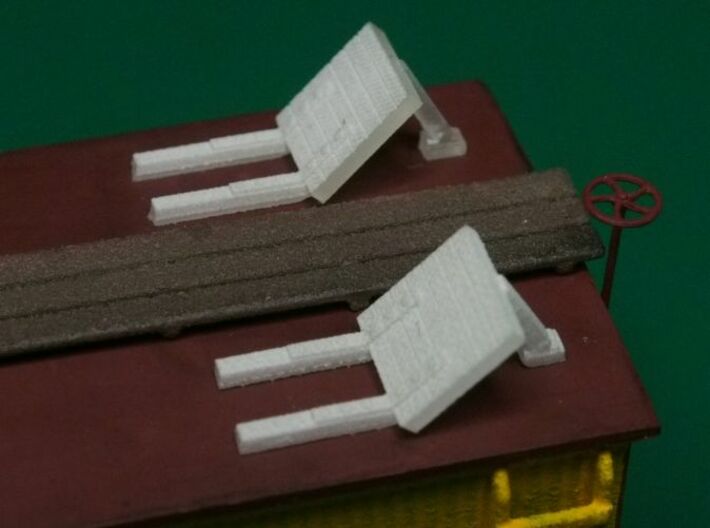 HO scale Reefer Hatches (open) x8 3d printed 