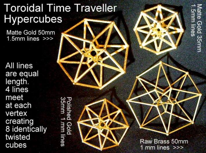 Toroidal Hypercube 35mm 1mm Time Traveller 3d printed These variations are all available www.Shapeways.com/shops/SacredGeometryWeb