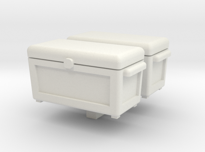 Ice Chest Cooler 2 pack 1-87 HO Scale 3d printed