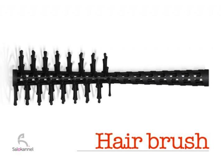 Spiral-hair brush 3d printed Black brush