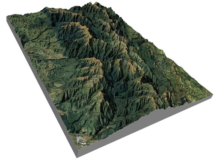 Ruahine Range Map: 8.5"x11" (100k) 3d printed 
