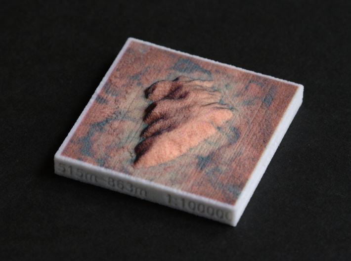 Uluru/Ayers Rock, Australia, 1:100000 Explorer 3d printed 