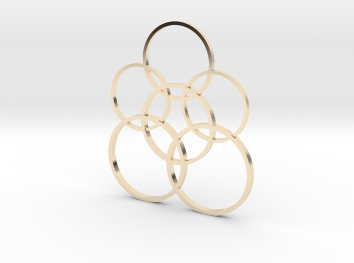 Stylish circulars pendant 3d printed