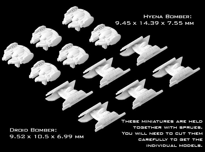 (Armada) 6x Hyena Bomber + 6x Droid Bomber 3d printed