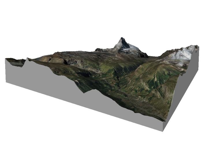Matterhorn / Monte Cervino Map: 8.5"x11" (21x27 cm 3d printed 