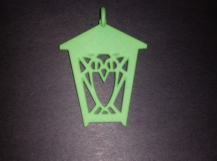 Owl Lantern Ornament 3d printed Actual ornament - green for my class year!