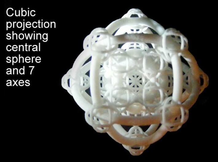 Metatron's Hypercube Variations 50mm 3d printed Square centered projection