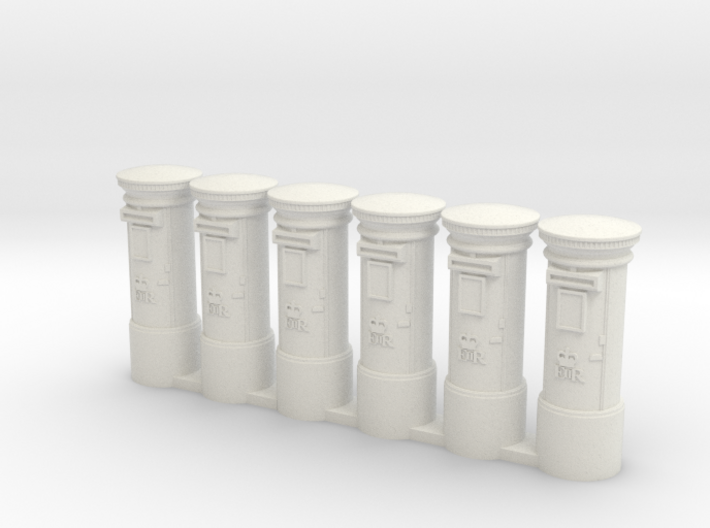 Post Box UK. HO Scale (1:87) 3d printed