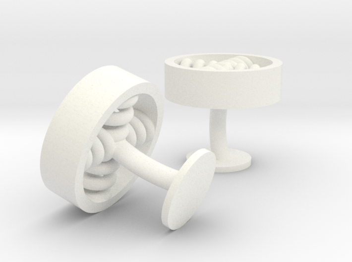 spiral cufflinks 3d printed