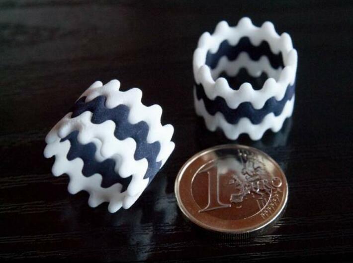 Artistic Wave Ring 3d printed Artistic Wave Ring in Strong and Flexible 01