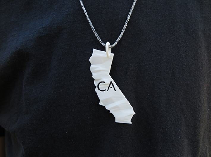 California State Pendant 3d printed *twine not included