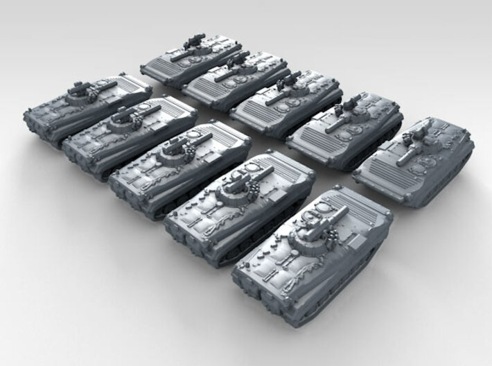 1/600 Russian BMP-1P Armoured Fighting Vehicle x10 3d printed 3d render showing product detail