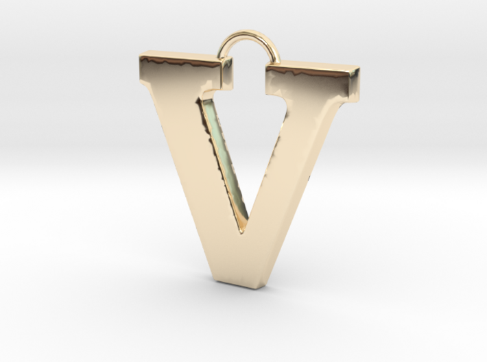 V Pendant 3d printed