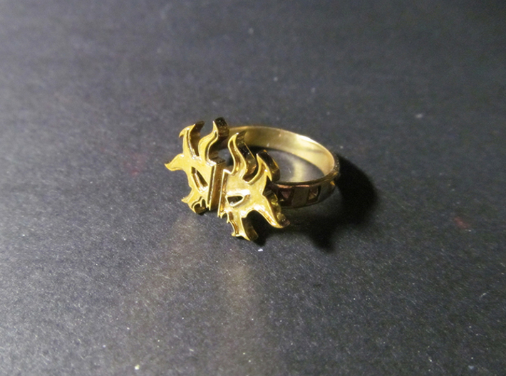 Magic: The Gathering  Rakdos Ring(US Size8) 3d printed Brass