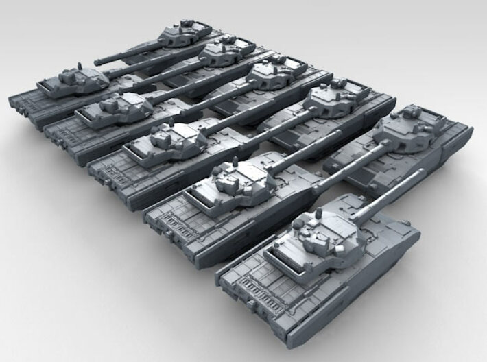 1/700 Russian T-14 Armata Main Battle Tank x10 3d printed 3d render showing product detail