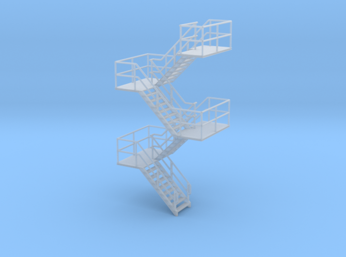 HO Staircase 75.9mm 3d printed