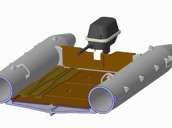 Schlauchboot Typ-B/C 1:25 (Rumpf und Boden) 3d printed 