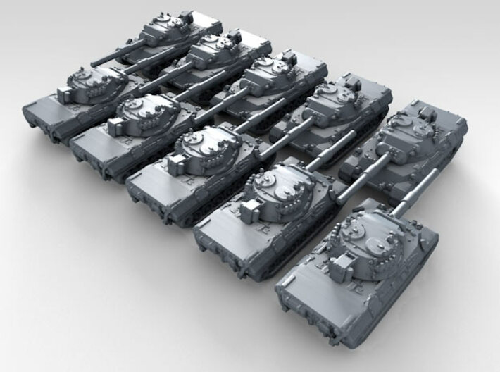 1/700 German Leopard 1 Main Battle Tank x10 3d printed 3d render showing product detail