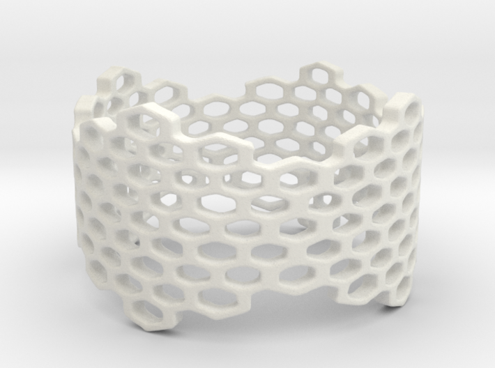 Honeycomb Band Ring 3d printed