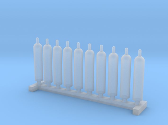 N Scale 10 Gas Cylinders 3d printed