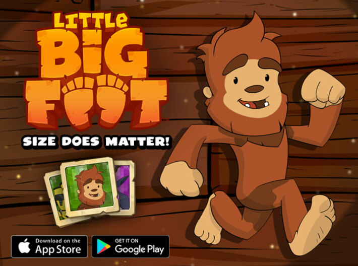Little Bigfoot Scared Medium 3d printed Download Little Bigfoot for Free!