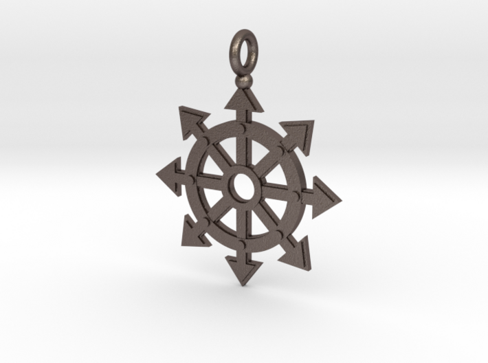 Chaos star wheel pendant 3d printed