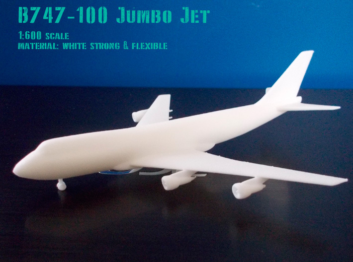 Boeing 747-100 Jumbo Jet 3d printed