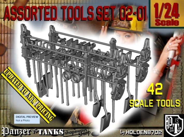1/24 Assorted Tools UPDATED Set 02-01 3d printed