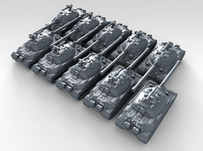 1/700 Russian IS-7 Main Battle Tank x10 3d printed 3d render showing product detail