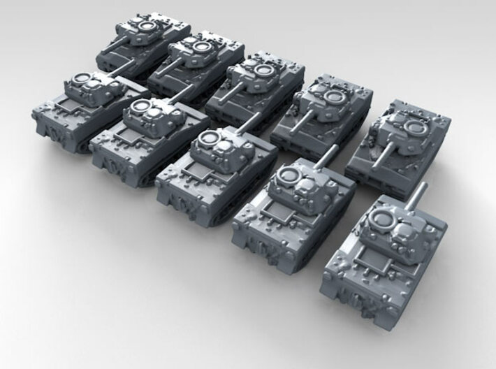 1/600 US XM800T LAW Light Tank x10 3d printed 3d render showing product detail