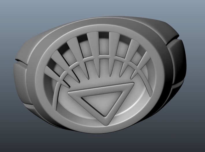White Lantern Ring 3d printed Update : Light Rays/Spikes thickened
