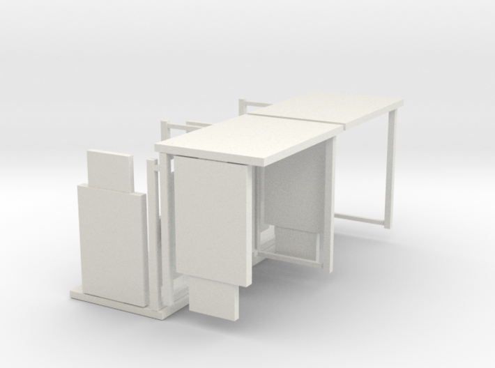 1:76th Bus shelter type 3 (4 pack) 3d printed