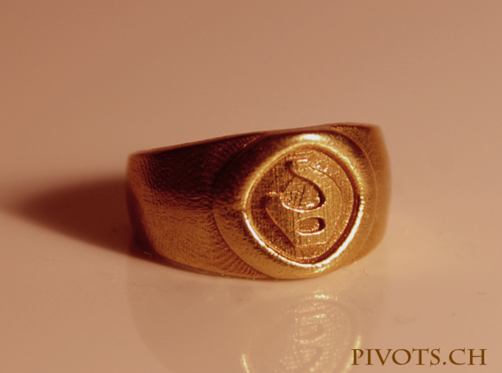4 Elements - Fire Ring 3d printed Raw Brass