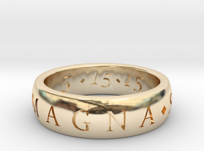 CUSTOM Sic Parvis Magna Ring 3d printed