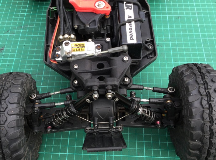 Twin Hammers / WL10428 Steering & Upright Shock Up 3d printed 