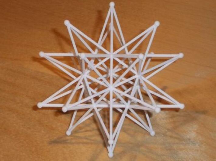 Stellated icosahedron (thin) 3d printed WSF print