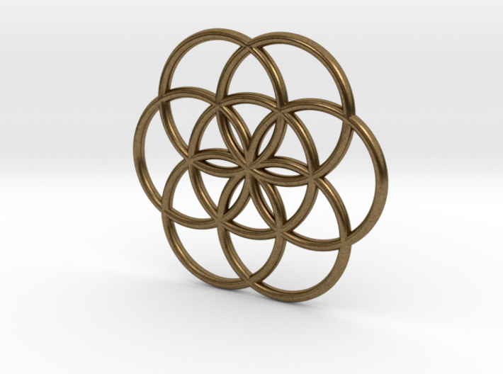 Flower of Life Seed Pendant Small 3d printed