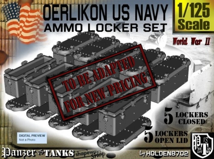 1-125 Oerlikon USN X10 Ammo Locker 3d printed