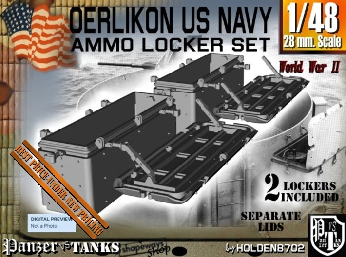 1/48 Oerlikon US Navy Ammo Locker Set 2 3d printed