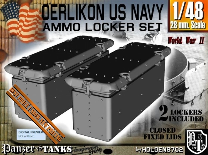 1-48 Oerlikon US Navy Ammo Locker Set 3 3d printed