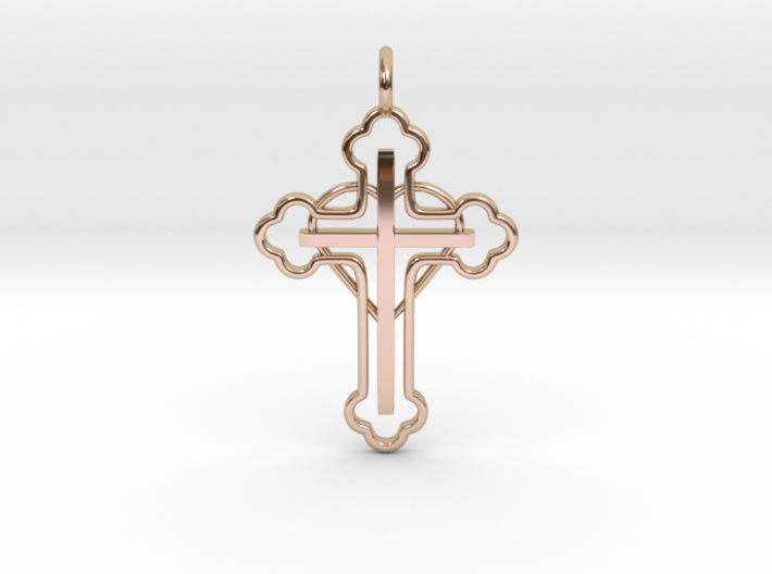 The Hearted Cross 3d printed 